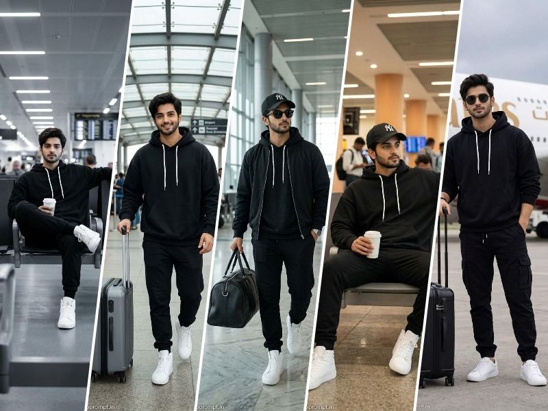 Gemini ai airport prompt for boys copy paste instagram