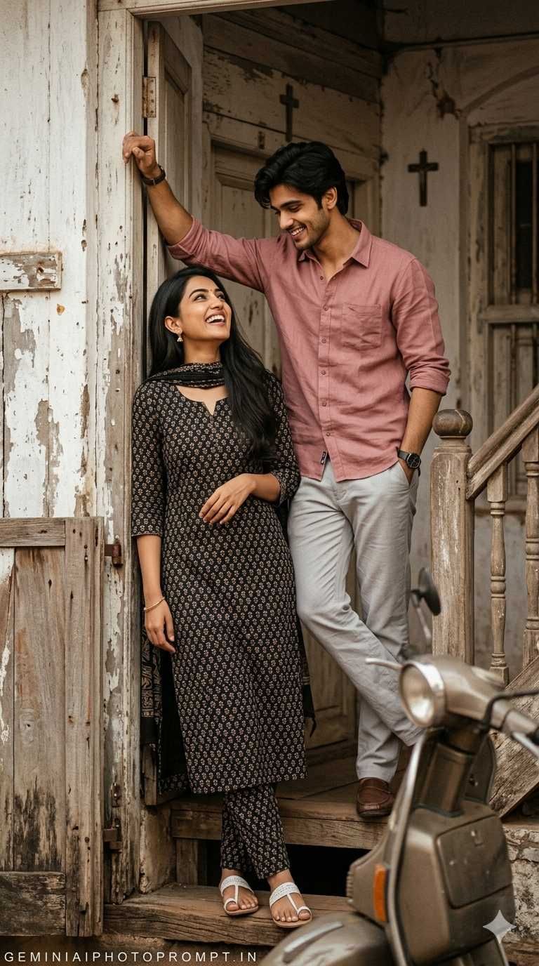 Gemini ai retro style couple photo online free