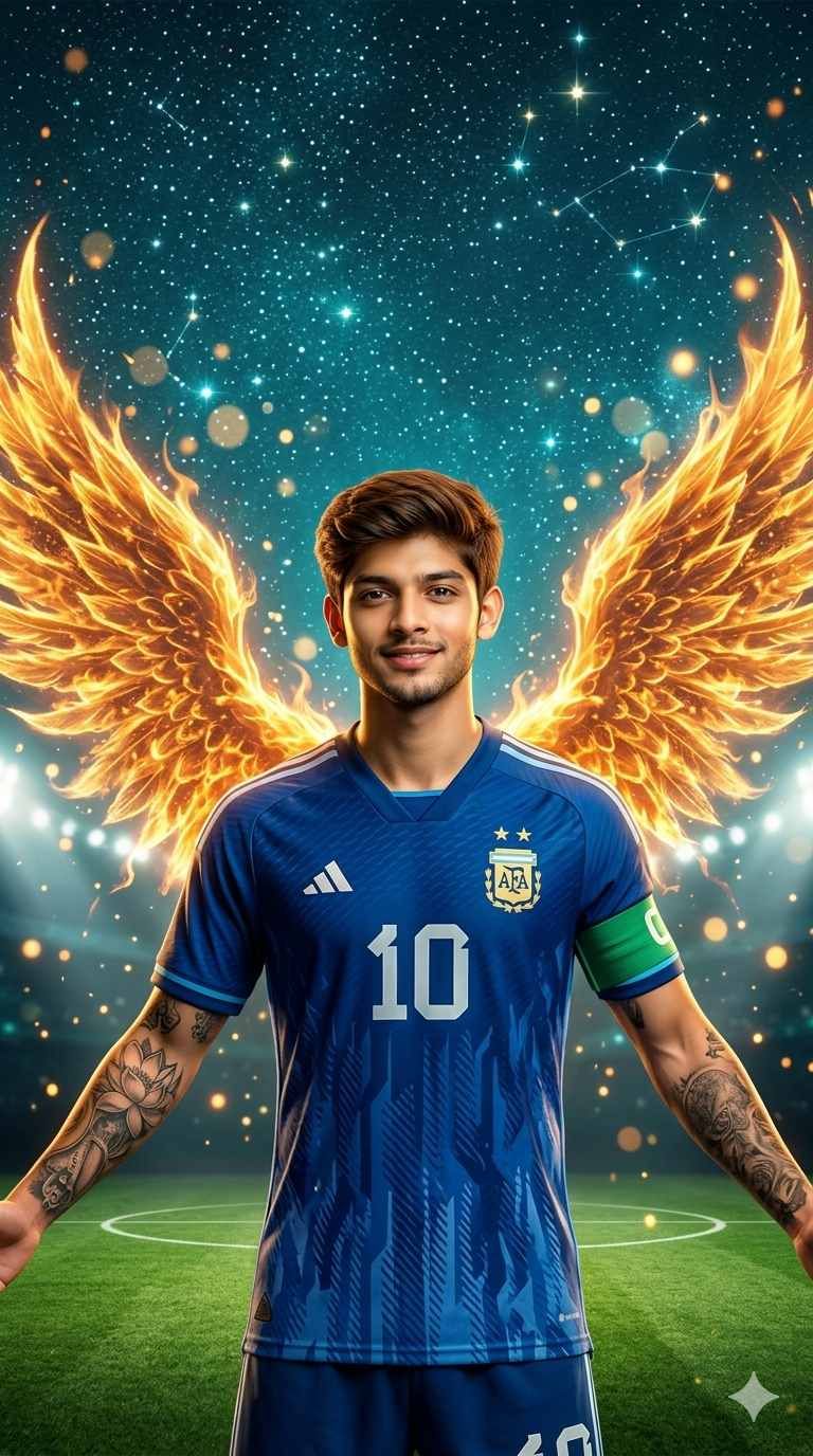 Selfie with Messi AI prompt