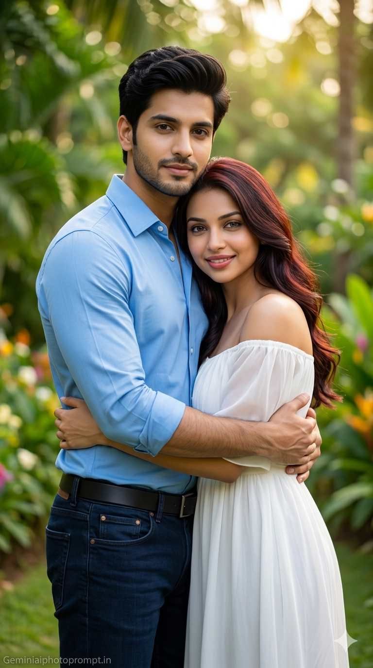 Couple hug prompt for gemini ai aesthetic