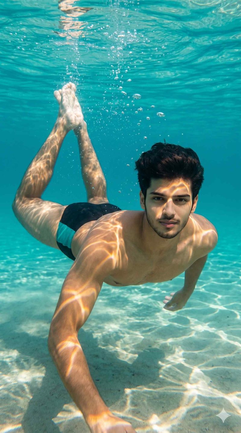 Underwater boy gemini ai prompt free