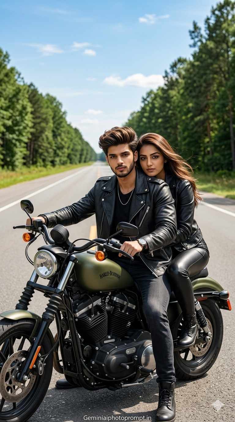 Couple riding bike chatgpt prompt instagram ai photo copy and