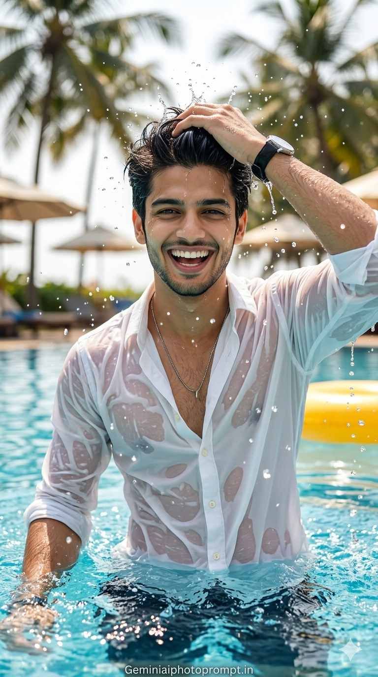 Men pool poses gemini ai prompt free funny