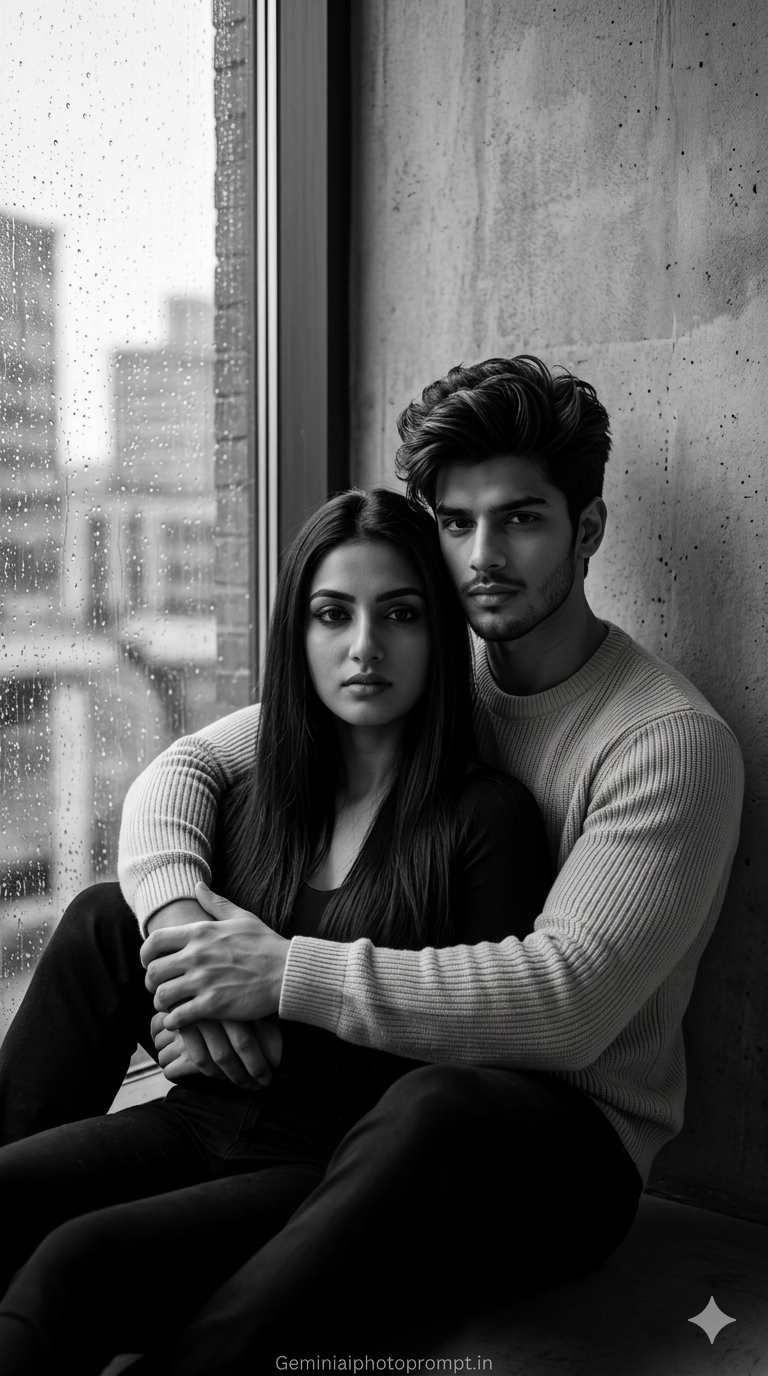 Black and white couple photo prompt generator
