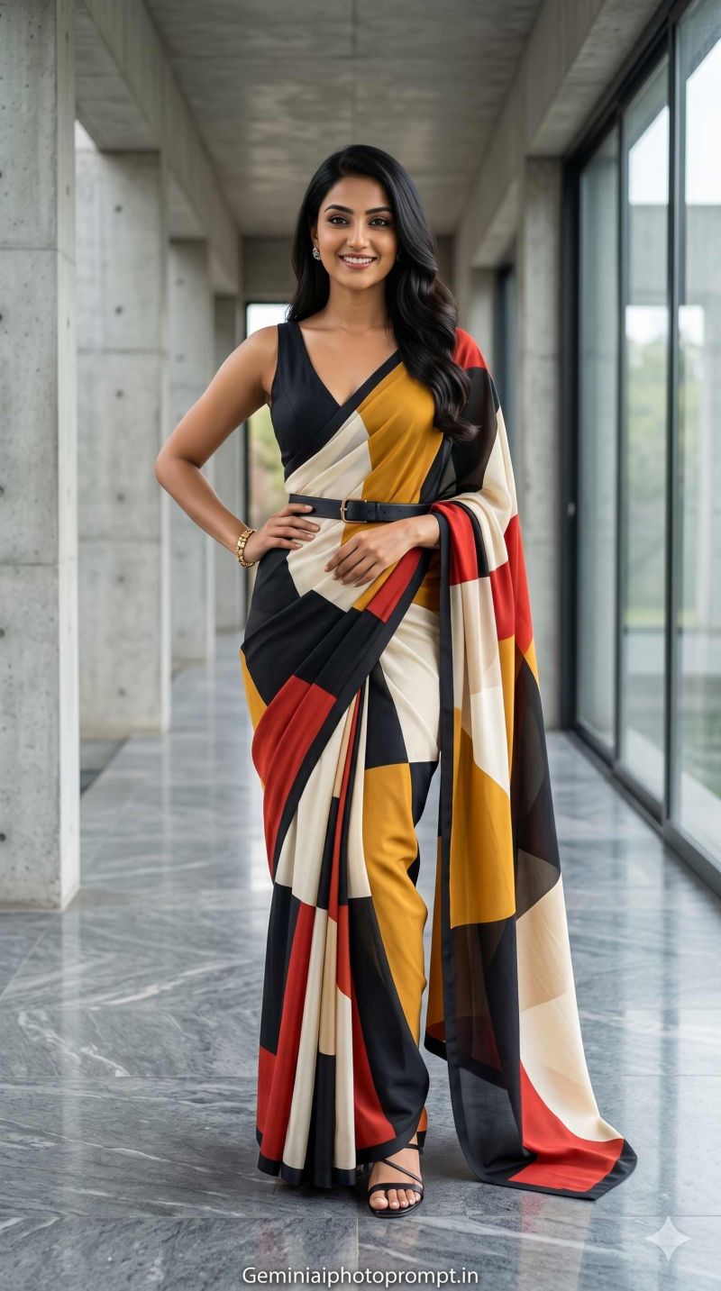 Saree look for women prompt simple chatgpt download